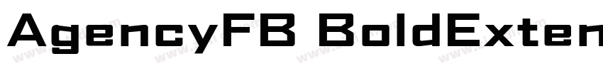 AgencyFB BoldExtende字体转换